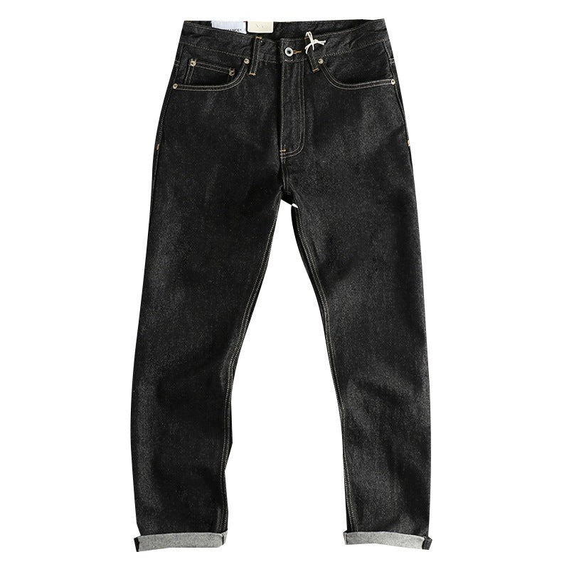 Fashion Personality Retro Black Jeans Men