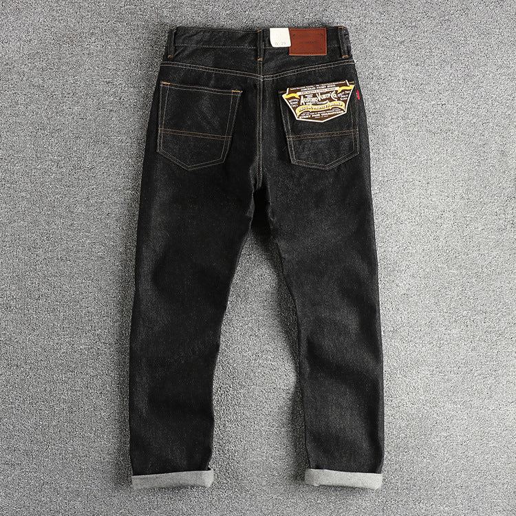 Fashion Personality Retro Black Jeans Men