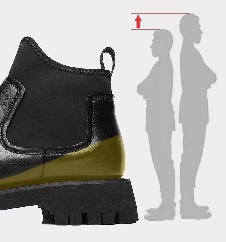 Men With Fashionable Personality And Elevated Martin Boots