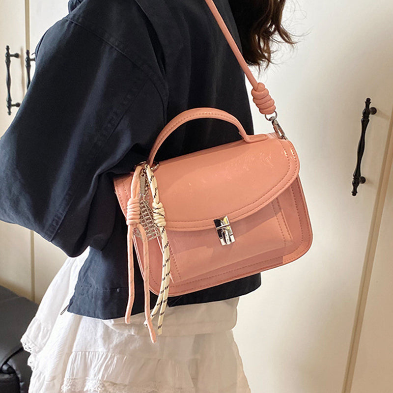 Casual Small Square Shoulder Bag Retro Portable Messenger Handbags For Women
