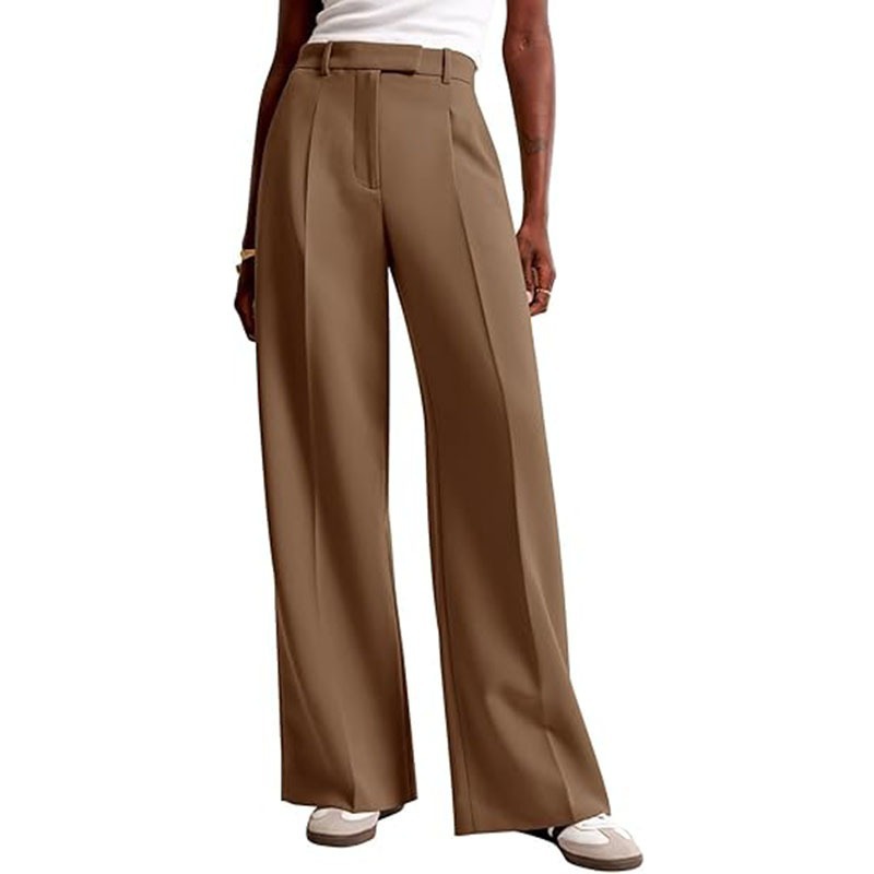 Casual Straight-Leg Business Suit Pants For Women