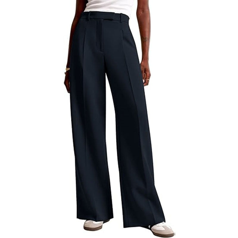 Casual Straight-Leg Business Suit Pants For Women